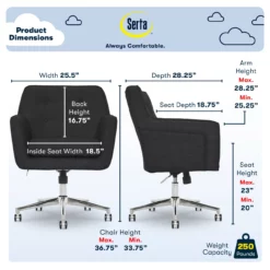 Serta Ashland Fabric Office Chair -Storage supplies store 810590407 61