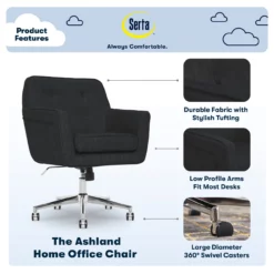 Serta Ashland Fabric Office Chair -Storage supplies store 810590407 71