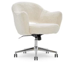 Valetta Cream Faux Fur Office Chair 13 Valetta Cream Faux Fur Office Chair -Storage supplies store 810590414 4