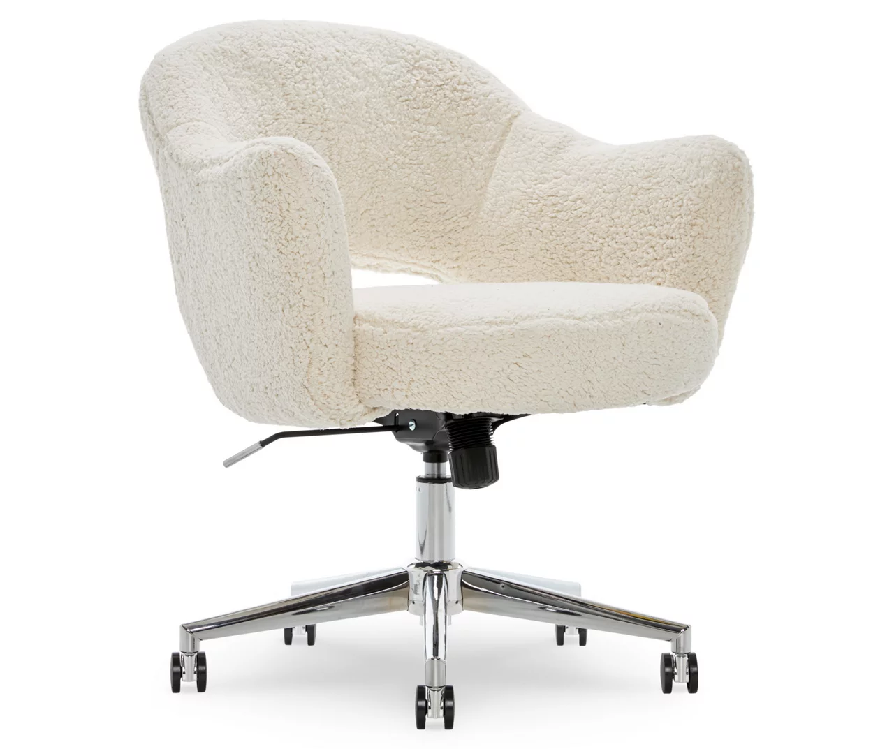 Valetta Cream Faux Fur Office Chair 4 Valetta Cream Faux Fur Office Chair - Image 2