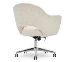 Valetta Cream Faux Fur Office Chair 14 Valetta Cream Faux Fur Office Chair -Storage supplies store 810590414 5