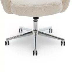 Valetta Cream Faux Fur Office Chair 17 Valetta Cream Faux Fur Office Chair -Storage supplies store 810590414 61