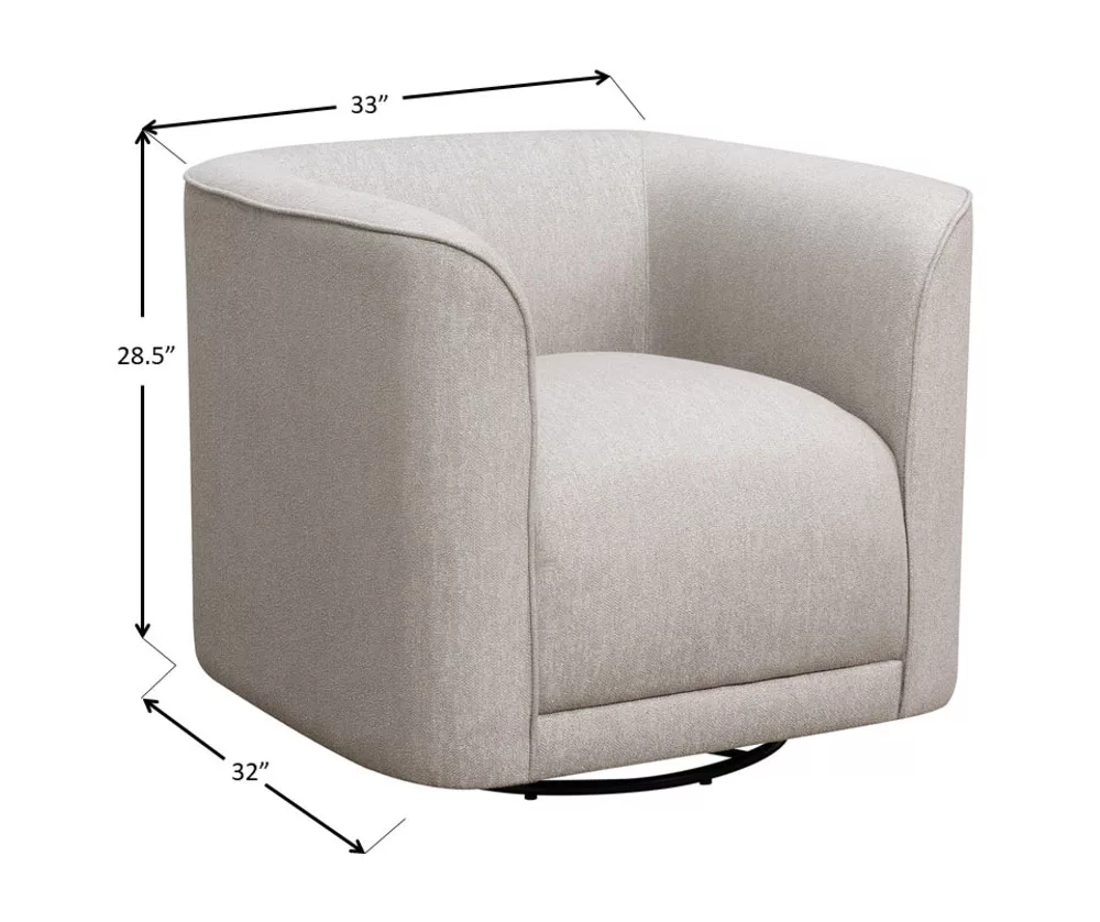 Saco Sand Swivel Accent Chair 7 Saco Sand Swivel Accent Chair - Image 5
