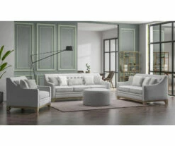 Waltham Wickham Gray Ottoman -Storage supplies store 810590538 1