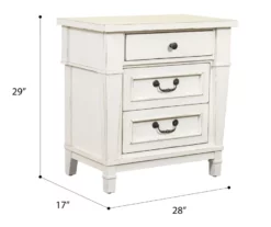 Kali Weathered White 3-Drawer Nightstand 7 Kali Weathered White 3-Drawer Nightstand -Storage supplies store 810591522 2