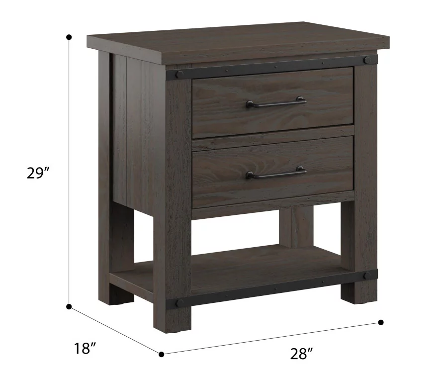 Cameron Cocoa 2-Drawer Nightstand 7 Cameron Cocoa 2-Drawer Nightstand - Image 5
