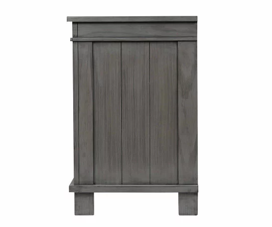 Topeka Warm Gray 3-Drawer Nightstand With USB Charging 5 Topeka Warm Gray 3-Drawer Nightstand With USB Charging - Image 3