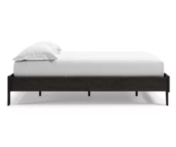 Piperton Black Queen Platform Bed Base