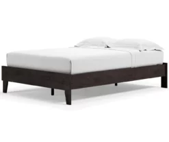 Piperton Black Full Platform Bed Base -Storage supplies store 810591751 1