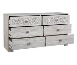 Paxberry Whitewash 6-Drawer Dresser 8 Paxberry Whitewash 6-Drawer Dresser -Storage supplies store 810591798 3