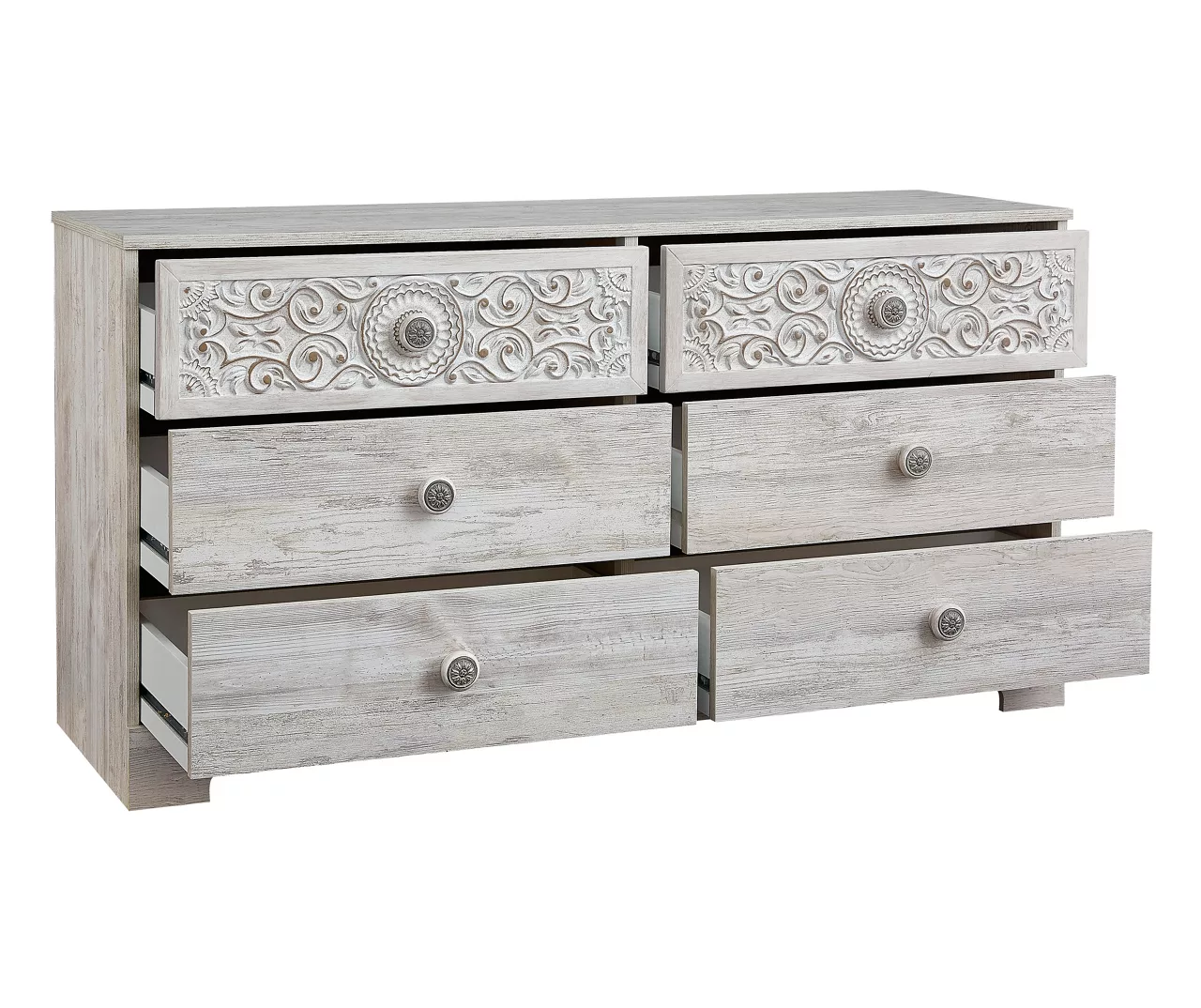 Paxberry Whitewash 6-Drawer Dresser 5 Paxberry Whitewash 6-Drawer Dresser - Image 3