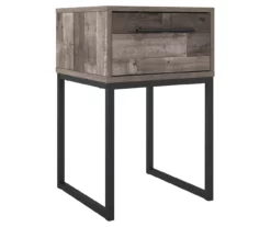 Neilsville Gray Nightstand -Storage supplies store 810591820 2 1