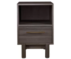 Brymont Dark Gray Nightstand -Storage supplies store 810591848 2