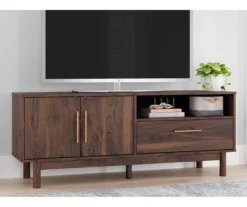 59" Calverson Mocha TV Stand -Storage supplies store 810592178 8