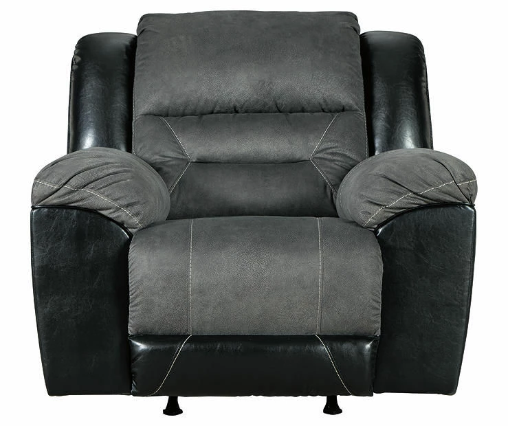 Earhart Slate Faux Leather Rocker Recliner 3 Earhart Slate Faux Leather Rocker Recliner