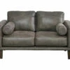 Arroyo Smoke Faux Leather Loveseat 1 Arroyo Smoke Faux Leather Loveseat -Storage supplies store 810594589 4