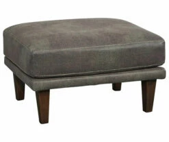 Arroyo Smoke Faux Leather Ottoman -Storage supplies store 810594591 1