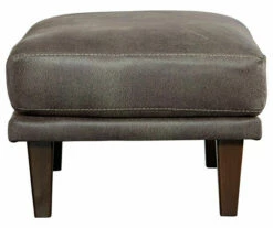 Arroyo Smoke Faux Leather Ottoman -Storage supplies store 810594591 4