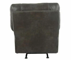 Tambo Pewter Faux Leather Rocker Recliner -Storage supplies store 810594596 2