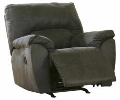 Tambo Pewter Faux Leather Rocker Recliner -Storage supplies store 810594596 71