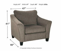 Nemoli Slate Chair And A Half -Storage supplies store 810594614 6