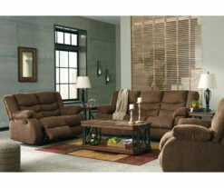 Tulen Chocolate Reclining Loveseat -Storage supplies store 810594622 810594623 1