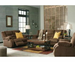 Tulen Chocolate Reclining Sofa -Storage supplies store 810594622 810594623 2