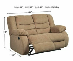 Tulen Mocha Reclining Loveseat -Storage supplies store 810594629 4 1
