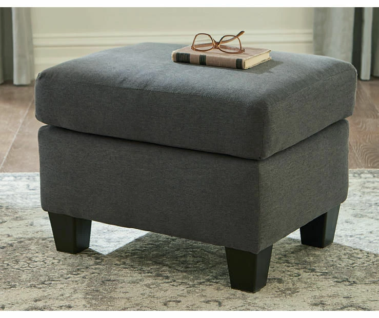 Bayonne Charcoal Ottoman 4 Bayonne Charcoal Ottoman - Image 2