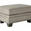 Olsberg Steel Faux Suede Ottoman
