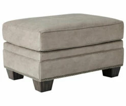 Olsberg Steel Faux Suede Ottoman