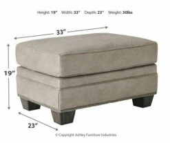 Olsberg Steel Faux Suede Ottoman -Storage supplies store 810594672 3 1