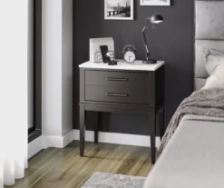 Ameriwood Madison Lane Faux Marble Nightstand -Storage supplies store 810596720 5