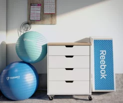 Evolution Vantage White & Weathered Oak 4-Drawer Storage Cart 11 Evolution Vantage White & Weathered Oak 4-Drawer Storage Cart -Storage supplies store 810597741 3