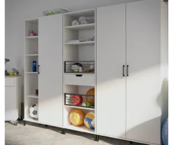 Evolution Vantage White 5-Shelf Open Cabinet -Storage supplies store 810597745 3