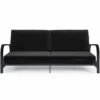 DHP Elbern Black Metal Futon With Black Microfiber Cover 2 DHP Elbern Black Metal Futon With Black Microfiber Cover -Storage supplies store 810598097