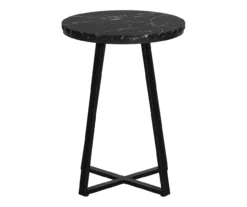 Monarch Faux Marble & Metal Accent Table -Storage supplies store 810598395 A2