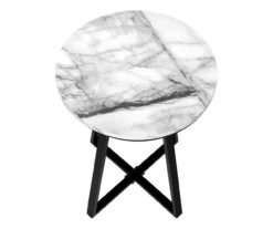 Monarch Faux Marble & Metal Accent Table -Storage supplies store 810598396 A4