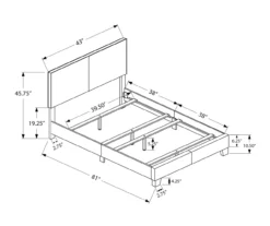 Monarch Faux Leather Twin Bed 25 Monarch Faux Leather Twin Bed -Storage supplies store 810598495 A7