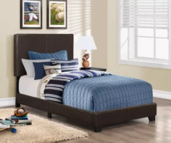 Monarch Faux Leather Twin Bed 17 Monarch Faux Leather Twin Bed -Storage supplies store 810598496 B0