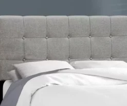 Monarch Linen Tufted Low Profile Bed -Storage supplies store 810598497 B8