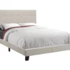 Monarch Linen Tufted Low Profile Bed