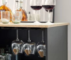 Black & Light Brown Sliding Door Wine Cabinet -Storage supplies store 810598580 A0 3