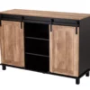 Modern Industrial Black & Brown Sliding Door Sideboard -Storage supplies store 810598711 A0 1