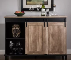 Modern Industrial Black & Brown Sliding Door Sideboard 13 Modern Industrial Black & Brown Sliding Door Sideboard -Storage supplies store 810598711 A0 3