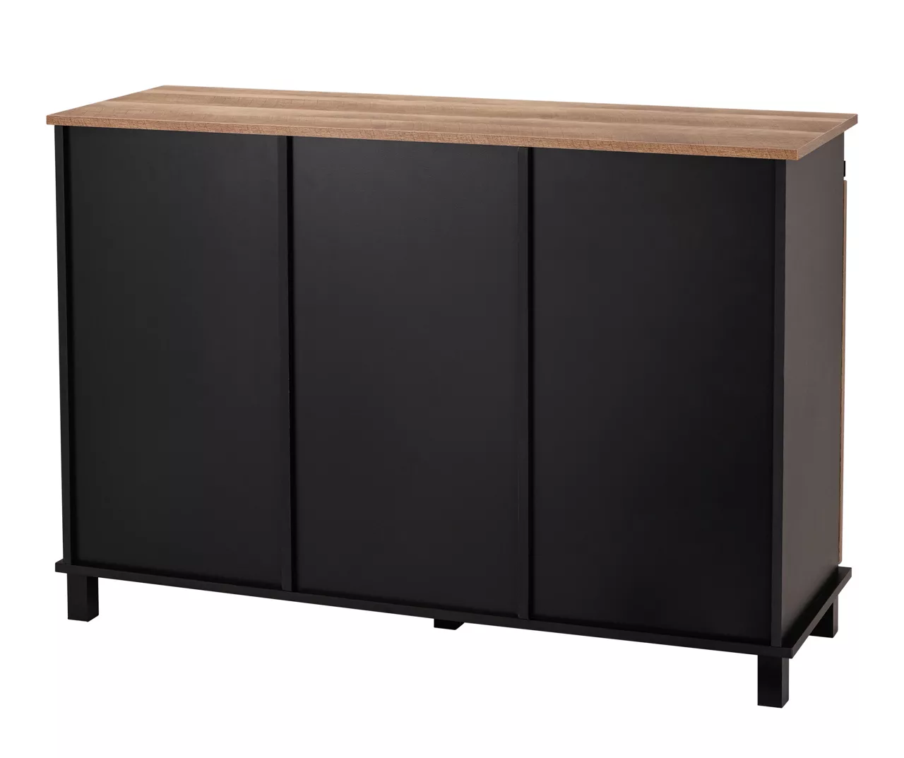 Modern Industrial Black & Brown Sliding Door Sideboard 5 Modern Industrial Black & Brown Sliding Door Sideboard - Image 3