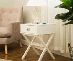 Glitzhome X-Leg End Table -Storage supplies store 810598716 A0 3