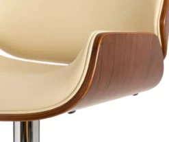 Glitzhome Mid-Century Modern Faux Leather & Chrome Adjustable Bar Stools, 2-Pack -Storage supplies store 810598740 A0 4