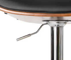 Glitzhome Mid-Century Modern Faux Leather & Chrome Adjustable Bar Stools, 2-Pack -Storage supplies store 810598742 A0 5