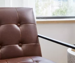 Glitzhome Modern Industrial Faux Leather Accent Chairs, 2-Pack -Storage supplies store 810598913 A0 5